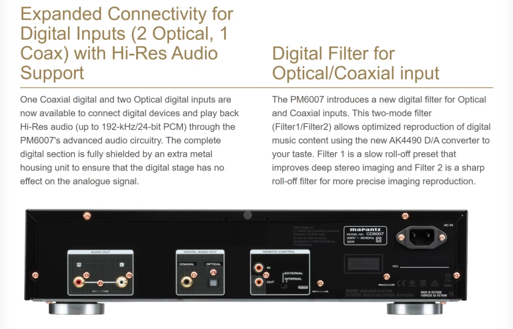 MARANTZ PM-6007 Silver/Gold OUTLET