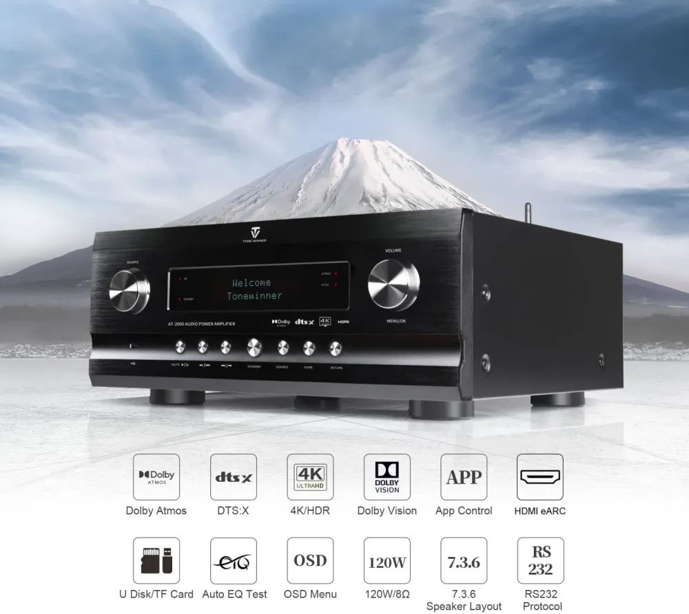 TONEWINNER AT-2900 BLACK AV RESĪVERIS / PASTIPRINĀTĀJS