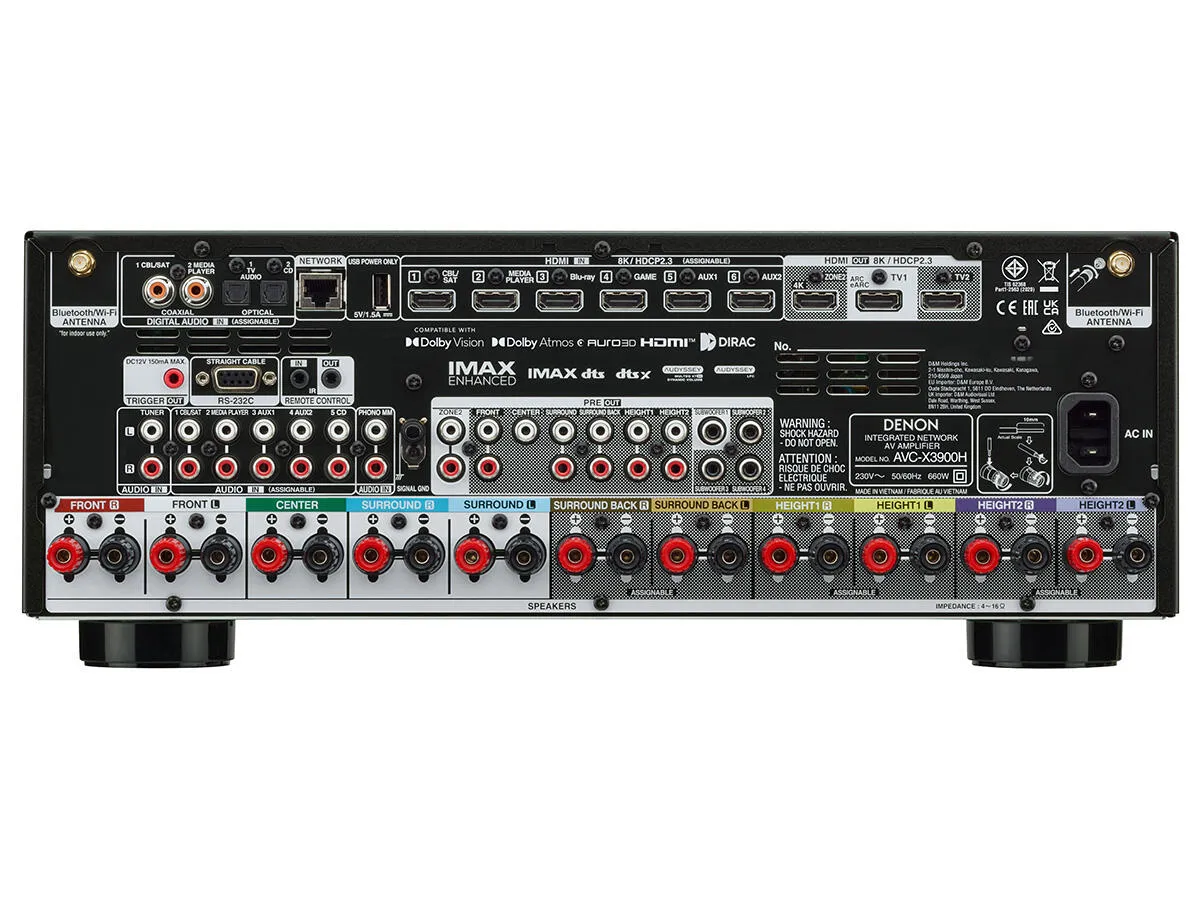 DENON AVC-X3900H BLACK AV RESĪVERIS / PASTIPRINĀTĀJS