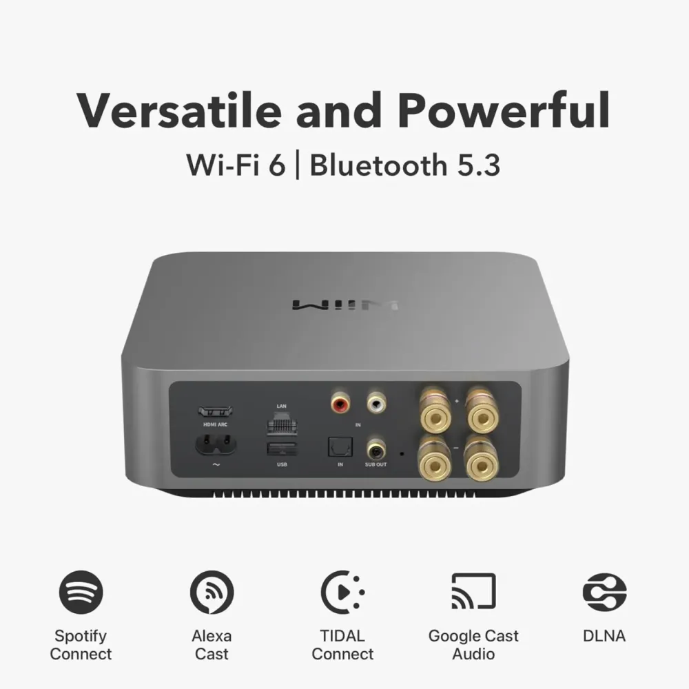 WiiM AMP PRO DARK GREY STEREO PASTIPRINĀTĀJS