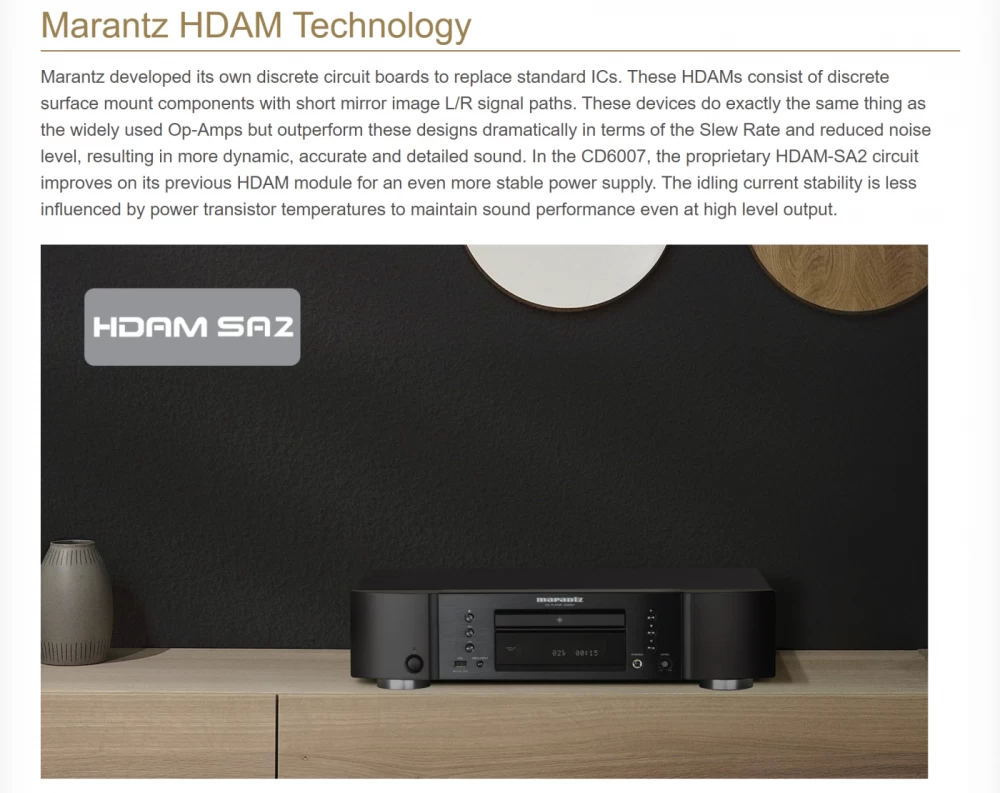 MARANTZ CD-6007 Silver/Gold CD ATSKAŅOTĀJS