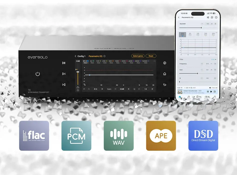 EVERSOLO T8 BLACK Streaming Transport TĪKLA ATSKAŅOTĀJS