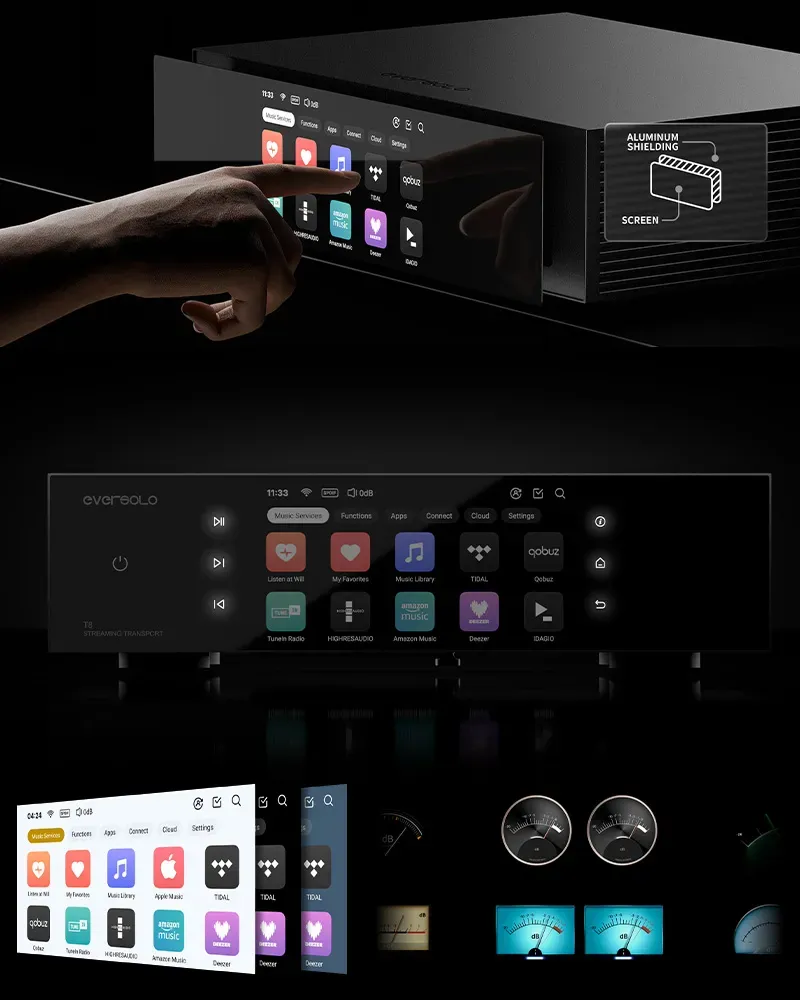 EVERSOLO T8 BLACK Streaming Transport TĪKLA ATSKAŅOTĀJS
