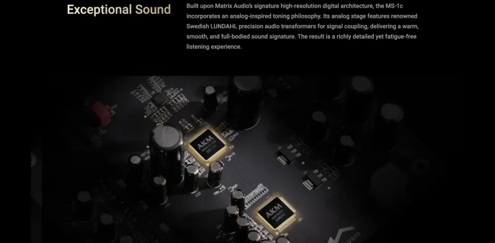 MATRIX AUDIO MS-1c BLACK TĪKLA ATSKAŅOTĀJS