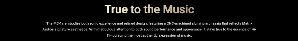 MATRIX AUDIO MS-1c BLACK TĪKLA ATSKAŅOTĀJS