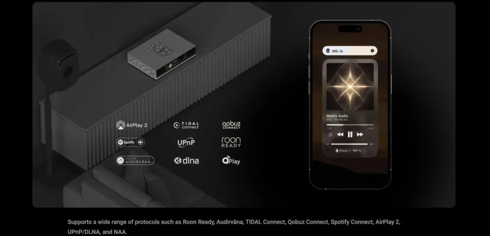 MATRIX AUDIO MS-1c SILVER TĪKLA ATSKAŅOTĀJS