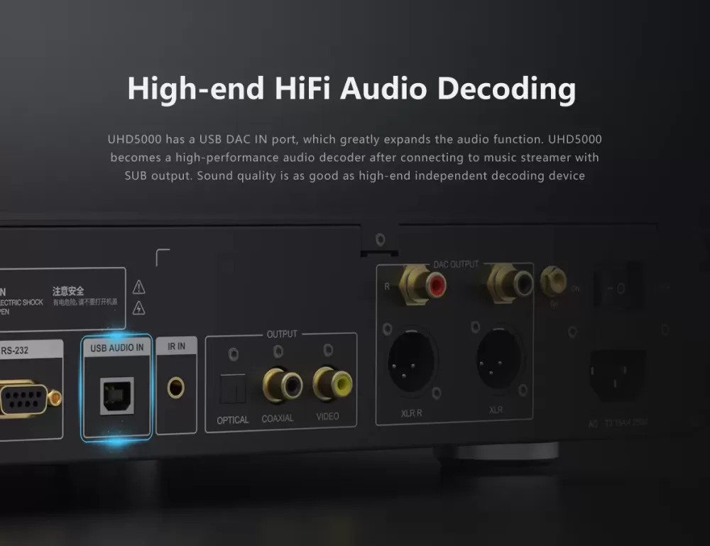 ZIDOO UHD5000 4K BLACK UHD MEDIA PLAYER / TĪKLA ATSKAŅOTĀJS