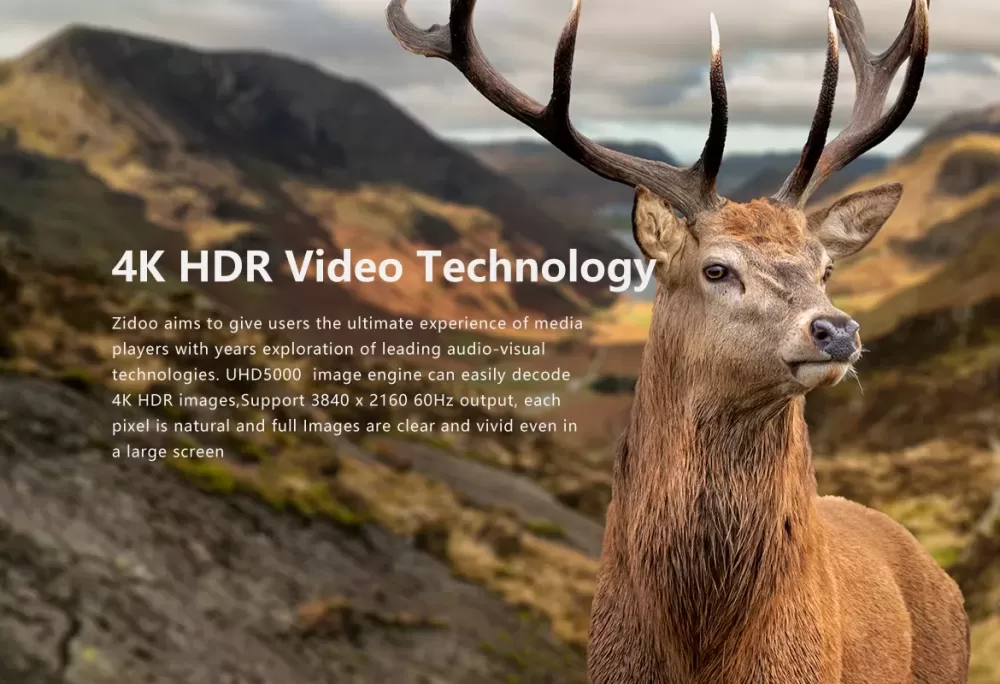 ZIDOO UHD5000 4K BLACK UHD MEDIA PLAYER / TĪKLA ATSKAŅOTĀJS