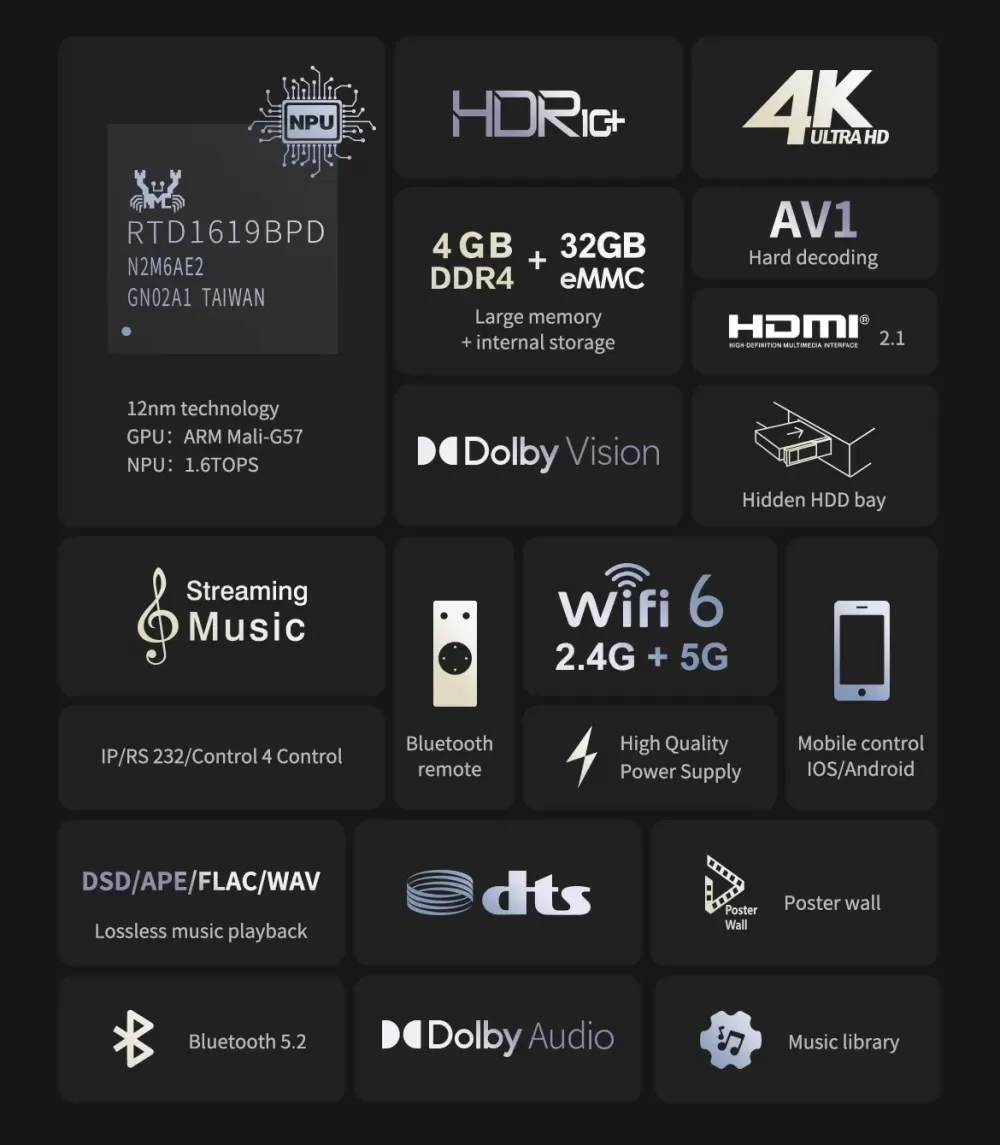 ZIDOO Z2000 PRO 4K BLACK UHD MEDIA PLAYER / TĪKLA ATSKAŅOTĀJS