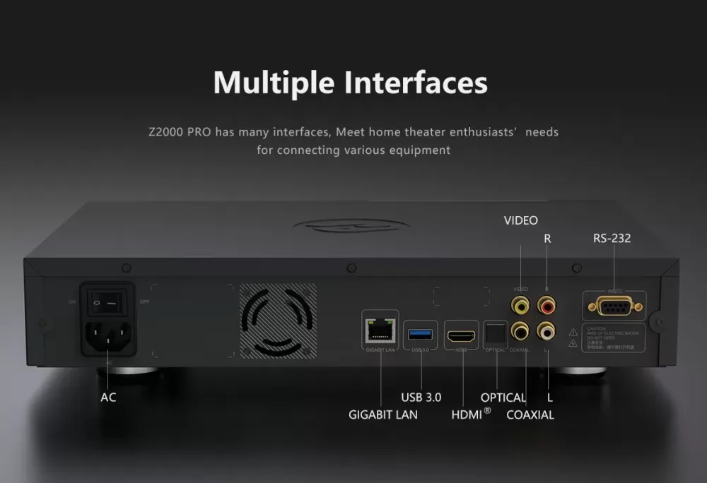 ZIDOO Z2000 PRO 4K BLACK UHD MEDIA PLAYER / TĪKLA ATSKAŅOTĀJS