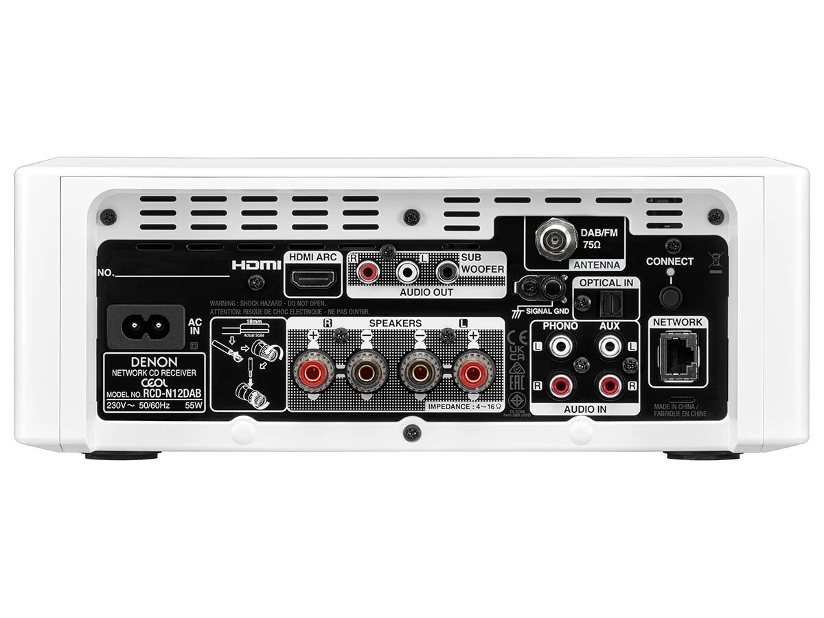 DENON CEOL 12 RCD-N12 DAB WHITE GLOSS MINI/MICRO STEREO SISTĒMA