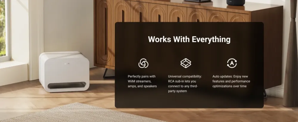 WiiM SUB PRO WHITE Sabvūferis