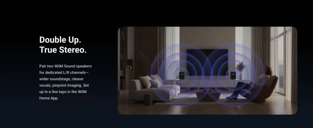 WiiM SOUND WHITE Bezvadu akustiskā sistēma