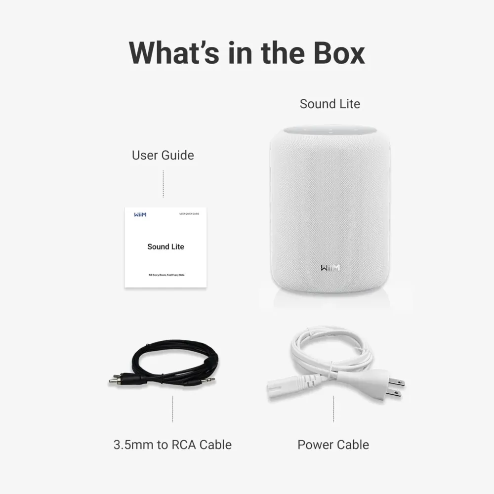 WiiM SOUND LITE WHITE Bezvadu akustiskā sistēma