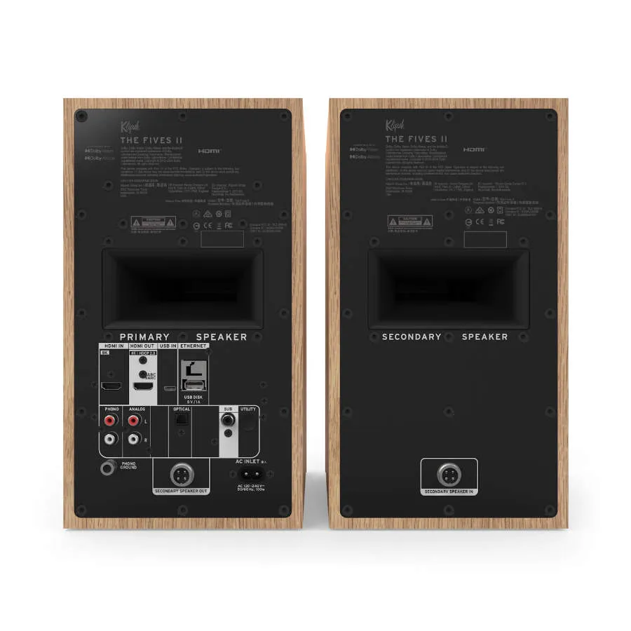 KLIPSCH THE FIVES II OAK Aktīvā akustiskā sistēma