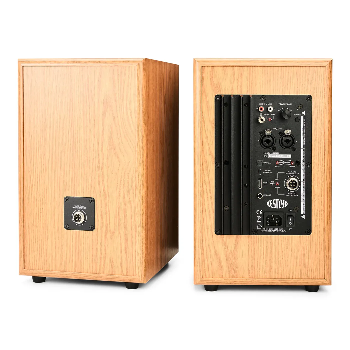 VESTLYD M6C ACTIVE OAK (PVC) Aktīvā akustiskā sistēma