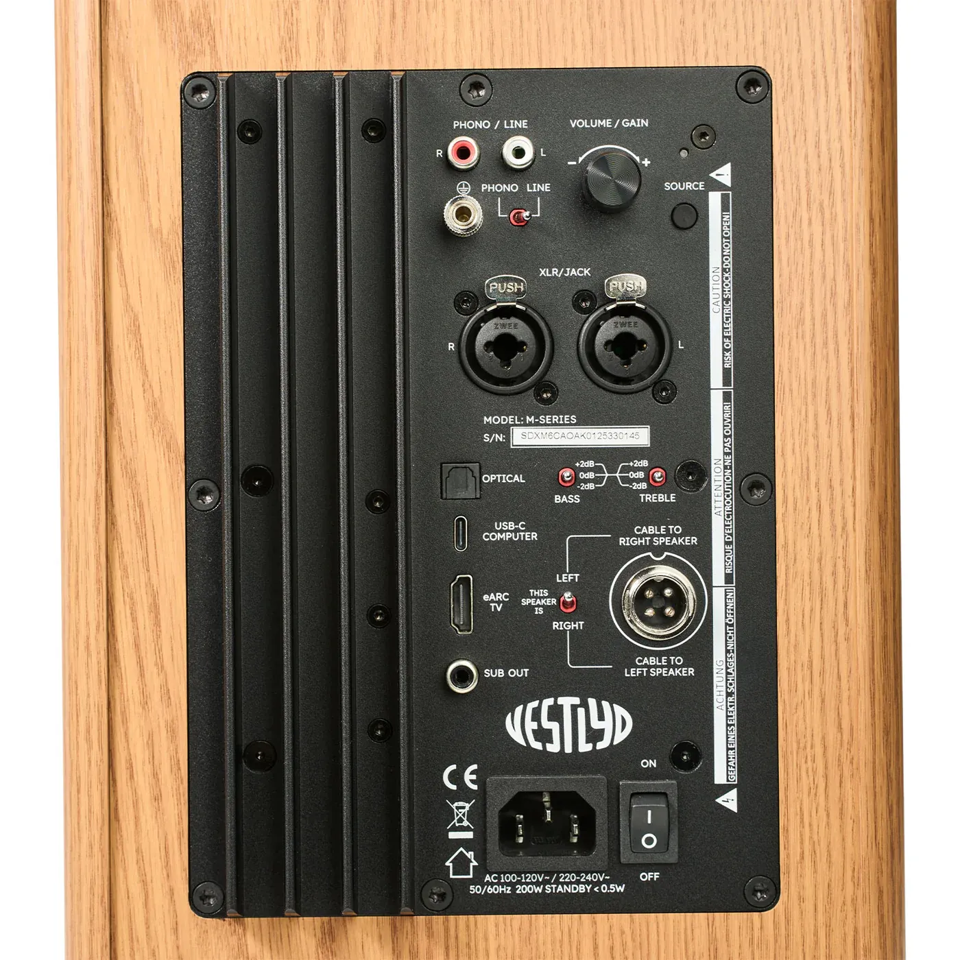 VESTLYD M6C ACTIVE OAK (PVC) Aktīvā akustiskā sistēma