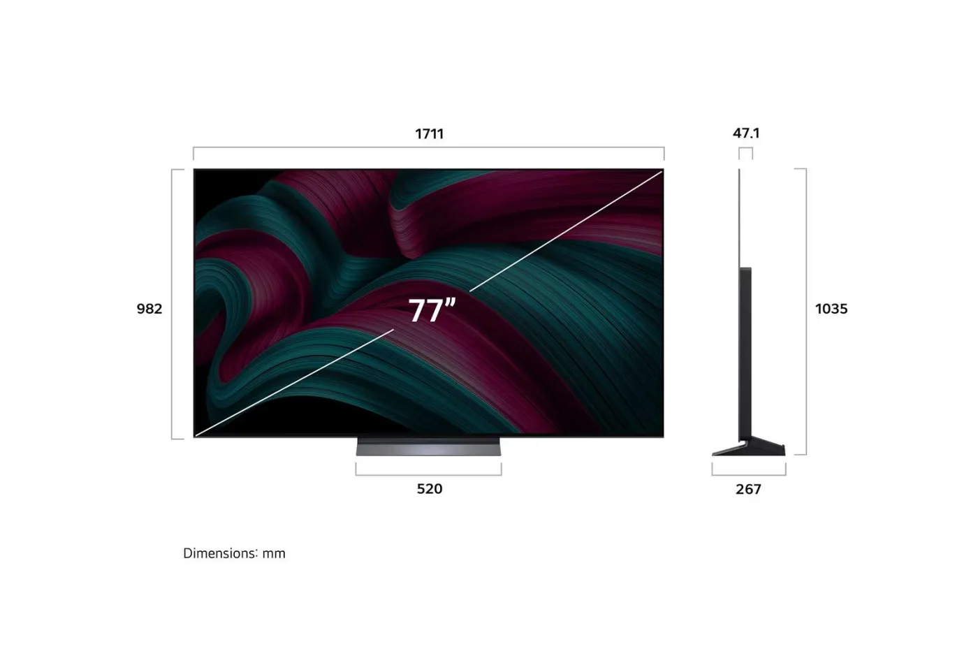 LG OLED77C51LA OLED TV OLED
