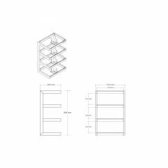 NORSTONE ESSE HIFI WHITE/OAK HiFi aparatūras statne