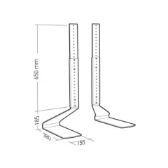 ERARD FIT-UP XXL Art. No. 035320 stiprinājums 40'' - 90'' TV ekrāniem TV/HiFi aparatūras statne