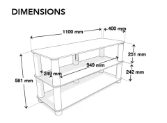 NORSTONE EPUR 3 AV BLACK TV/HiFi aparatūras statne