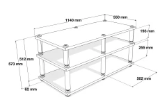 NORSTONE STÄBBL AV BLACK TV/HiFi aparatūras statne