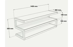 NORSTONE ESSE 140 AV BLACK TV/HiFi aparatūras statne