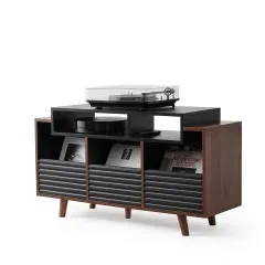 NORSTONE OSLO 1200 BLACK/WALNUT TV/HiFi aparatūras statne