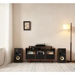 NORSTONE OSLO 1200 BLACK/WALNUT TV/HiFi aparatūras statne