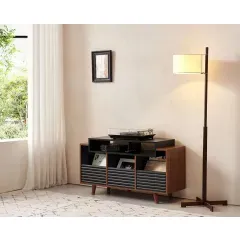 NORSTONE OSLO 1200 BLACK/WALNUT TV/HiFi aparatūras statne