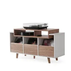 NORSTONE OSLO 1200 WHITE/LIGHT OAK TV/HiFi aparatūras statne
