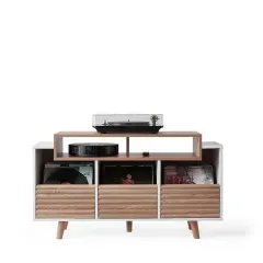 NORSTONE OSLO 1200 WHITE/LIGHT OAK TV/HiFi aparatūras statne