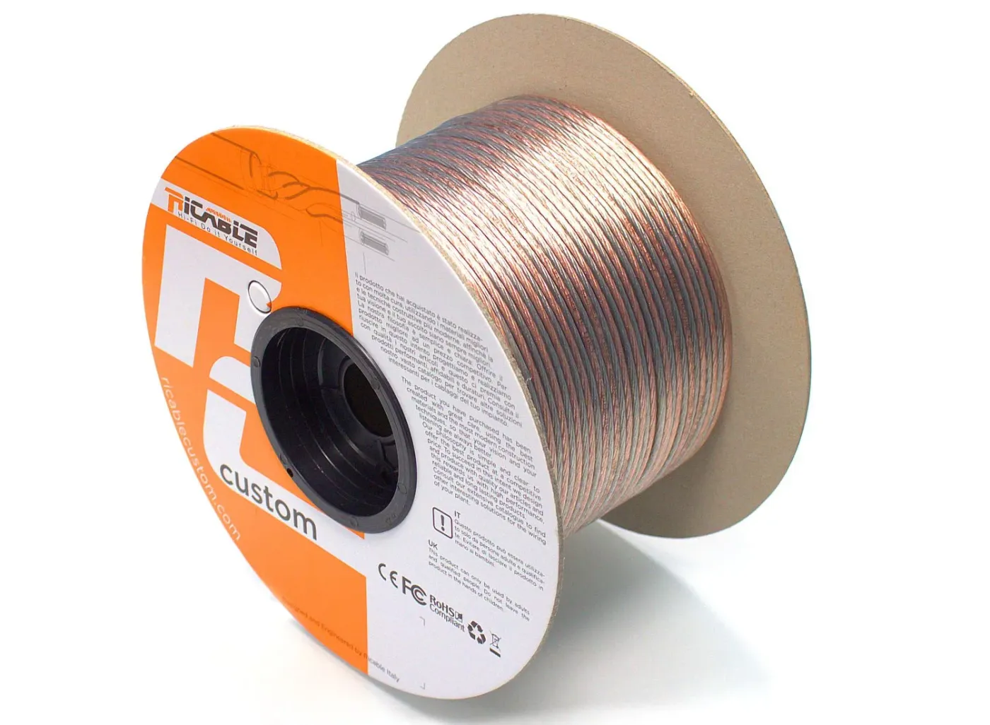 RICABLE COD: 11717 2.5/100 SPEAKER CABLE 2 x 2.5 mm² OFC AKUSTISKO SISTĒMU KABELIS