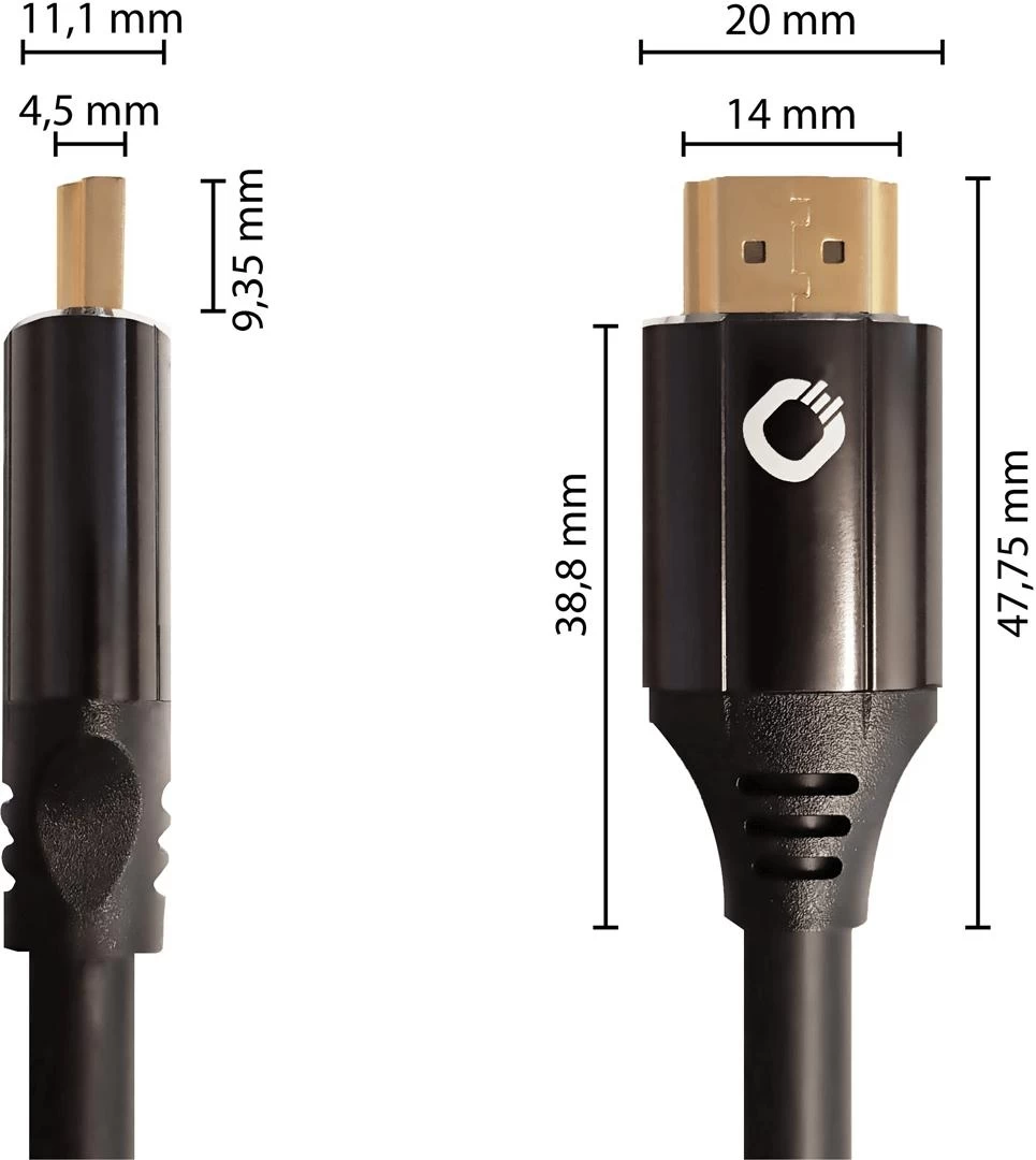 OEHLBACH Art. No. 92493 Black Magic MKII UHS 8K HDMI kabelis 2.0m HDMI KABELIS