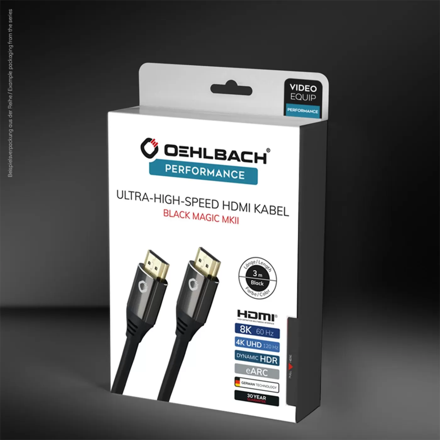 OEHLBACH Art. No. 92495 Black Magic MKII UHS 3.0m Black HDMI KABELIS