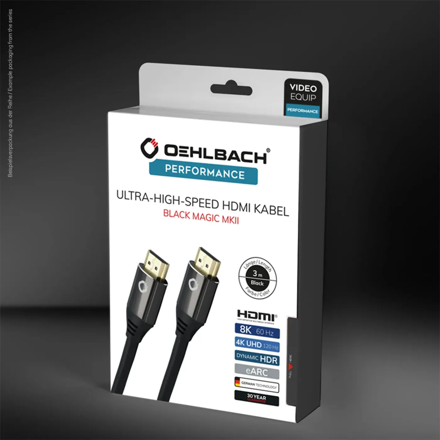 OEHLBACH Art. No. 92496 Black Magic MKII UHS 5.0m Black HDMI KABELIS