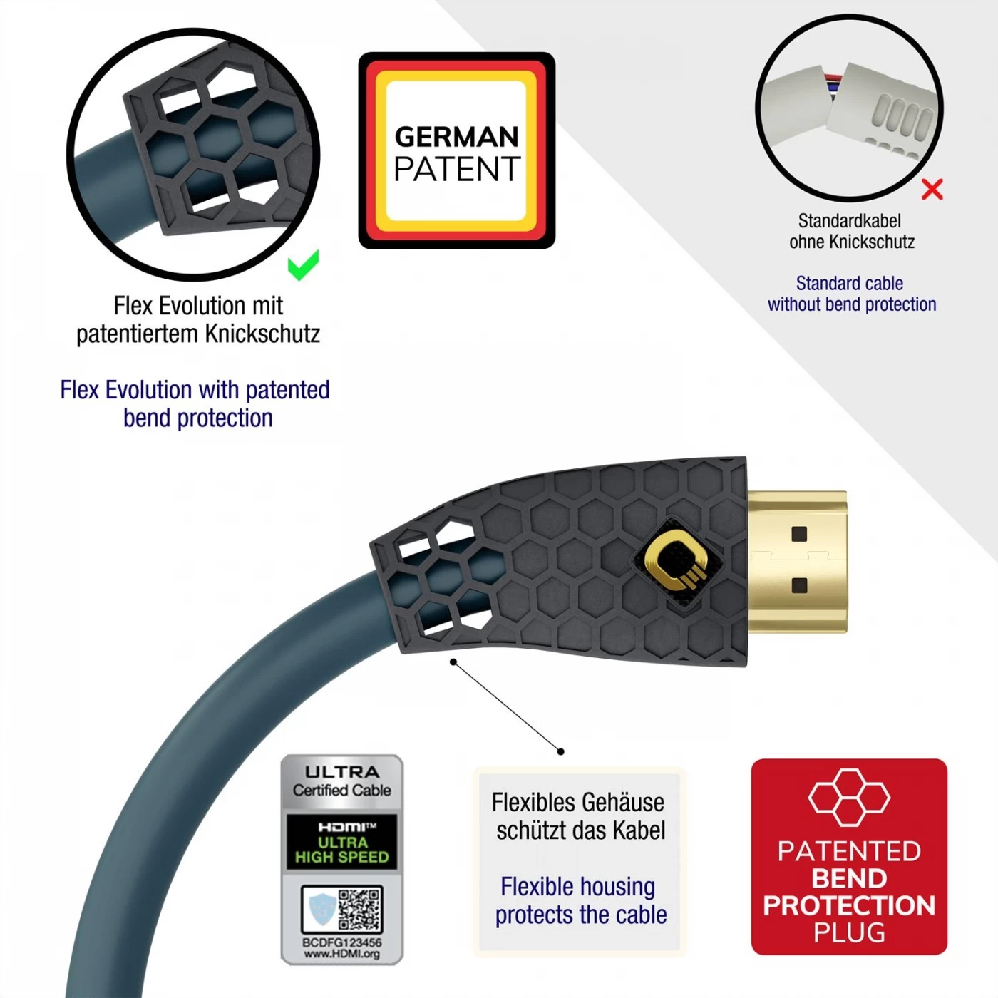 OEHLBACH Art. No. 92603 Flex Evolution UHD 3.0m HDMI KABELIS