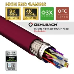 OEHLBACH Art. No. 92606 / 50 Years Edition Flex Evolution UHD 2m HDMI KABELIS