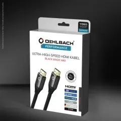 OEHLBACH Art. No. 92496 Black Magic MKII UHS 5.0m Black HDMI KABELIS