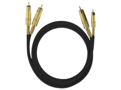 OEHLBACH Art. No. 2029 NF 1 MASTER LF AUDIO RCA PHONO CABLE 1m Black STARPBLOKU KABELIS