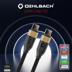 OEHLBACH Art. No. 33201 Data Link CC USB 3.1 Typ C-C 2.0m Black STARPBLOKU KABELIS