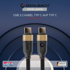 OEHLBACH Art. No. 33201 Data Link CC USB 3.1 Typ C-C 2.0m Black STARPBLOKU KABELIS