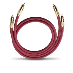 OEHLBACH Art. No. 2041 NF 214 MASTER LF AUDIO RCA PHONO CABLE 2 x 1m Bordeaux STARPBLOKU KABELIS