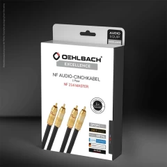 OEHLBACH Art. No. 2046 NF 214 MASTER LF AUDIO RCA PHONO CABLE 2 x 0.7m STARPBLOKU KABELIS