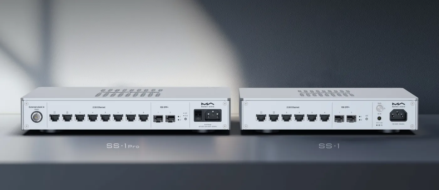 MATRIX AUDIO SS-1 PRO SILVER AUDIO GRADE NETWORK SWITCH ADAPTERIS / PĀRVEIDOTĀJS