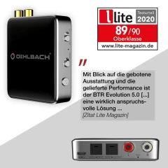 OEHLBACH Art. No. 6052 BTR Evolution 5.0 Bluetooth Signāla raidītājs / uztvērējs Silver ADAPTERIS / PĀRVEIDOTĀJS