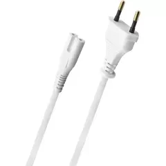 OEHLBACH Art. No. 17049 Powercord C7 1.5m White STRĀVAS KABELIS / FILTRS