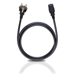 OEHLBACH Art. No. 17040 POWERCORD C 13 MAINS CABLE WITH SAFETY PLUG AND IEC CORD CONNECTOR Black 1.5m STRĀVAS KABELIS / FILTRS