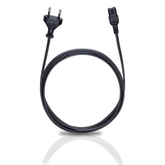 OEHLBACH Art. No. 17046 POWERCORD C 7 MAINS CABLE WITH FLAT EUROPLUG Black 1.5m STRĀVAS KABELIS / FILTRS