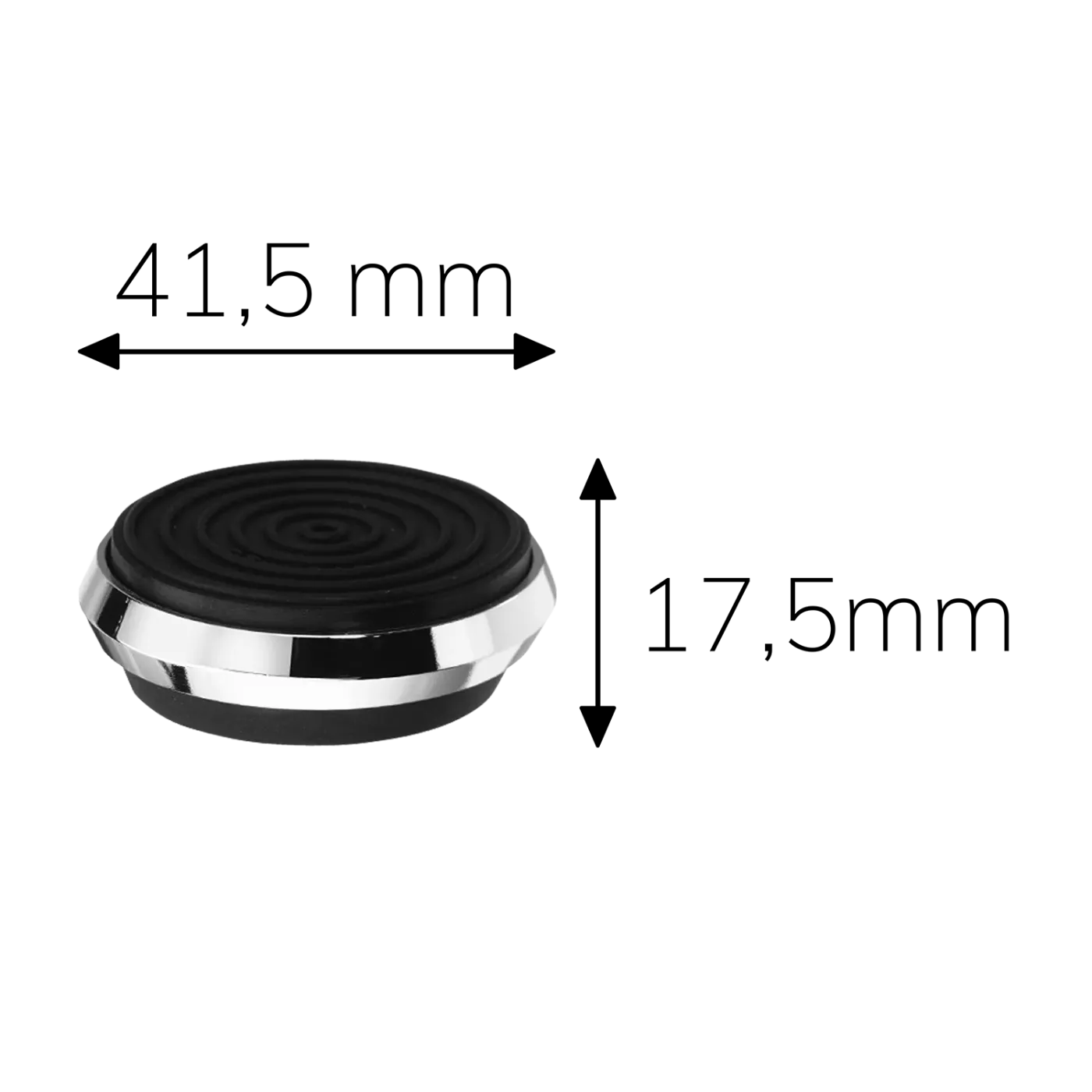 OEHLBACH Art. No. 55049 AIR ABSORB RESONANCE DAMPER FOR LOUDSPEAKER CABINETS Chrome (cena par 4gab.) AKUSTISKO SISTĒMU AKSESUĀRI